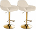 2 ks / set barová židle Braga Gold syntetická kůže, krémová