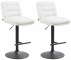 2 ks / set barová židle Dakar syntetická kůže, černá, bílá