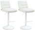 2 ks / set barová židle Dakar syntetická kůže, bílá, bílá