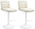 2 ks / set barová židle Dakar látkový potah, bílá, krémová